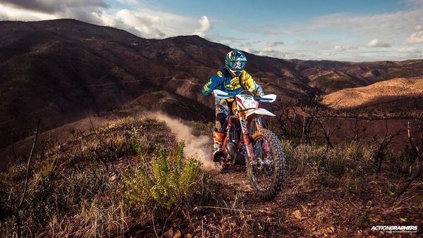 Riding through the mountains on KTM 300EXC