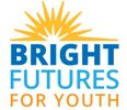 Logo with a rising sun and text 'Bright Futures for Youth'.