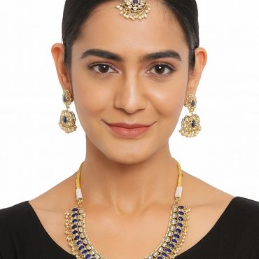 Crafted with premium pearls and detailed stone work, perfect for weddings, festivals, occasions.