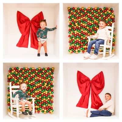 Holiday box photography 4-picture grid