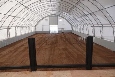 View from the deck of our indoor arena.