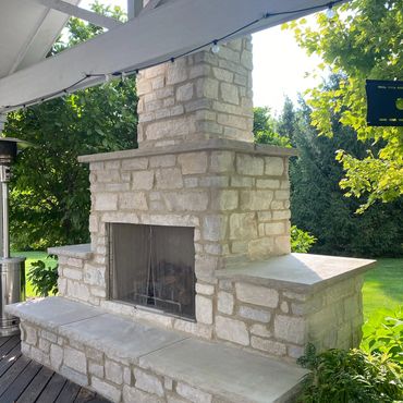 Outdoor Fireplace and Patio Space