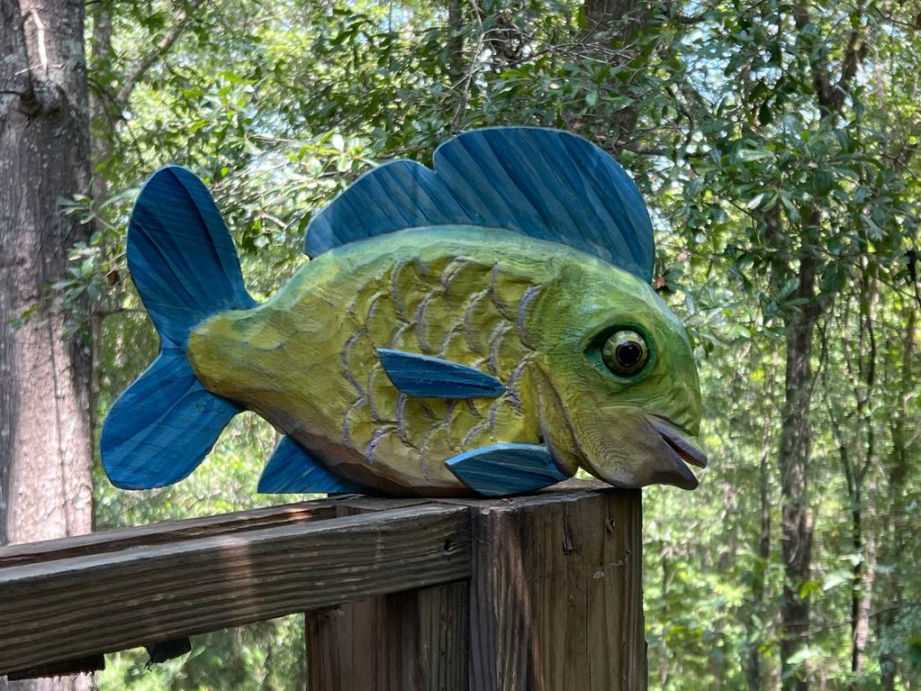 wood fish art by Mitch KILGORE of ifishintrees.com