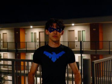 Reinert Webb Halloween costume Pictured as Nightwing