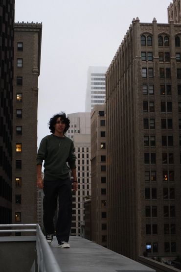 Reinert Webb on edge of a Building