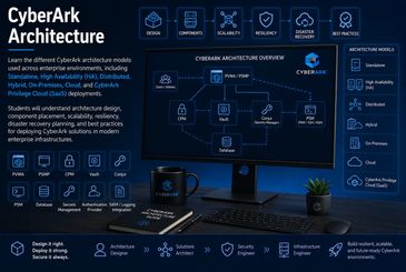 CyberArk architecture overview with key components and deployment models.