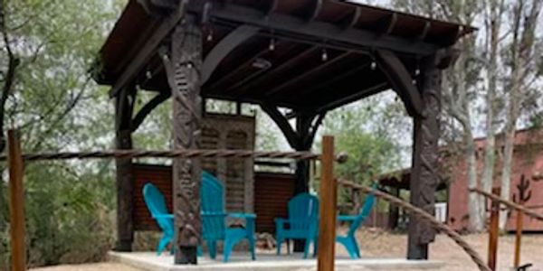 Enjoy having a quiet conversation with friends under our gazebo at VVR.