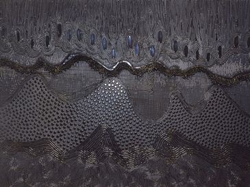 This piece flows and shines relating to lava in Hawaii and in the Galapagos
