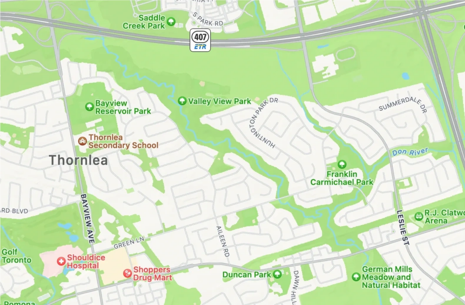 map of Aileen-Willowbrook area