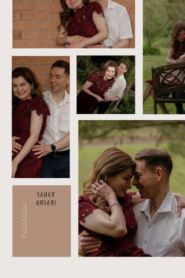 A couple sharing joyful, intimate moments in a romantic photoshoot.