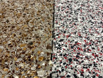 Left side is a hybrid flake, the Right side is standard 1/4 in flake.