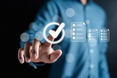 Ticking a checklist of business tasks