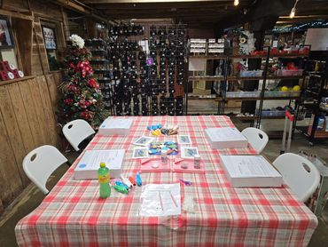 Table with student boxes