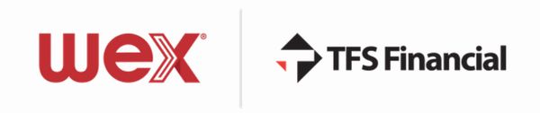 Logo of WEX and TFS Financial side by side.