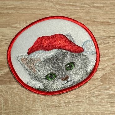 Grey Christmas Kitten