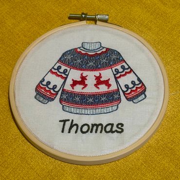 Christmas Jumper Blue (Personalised)