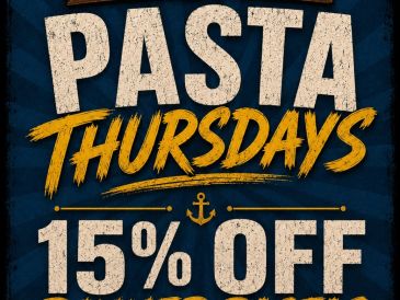 Pineapple Jack's Bar & Grill offers 15% off dinner pastas on Thursdays.