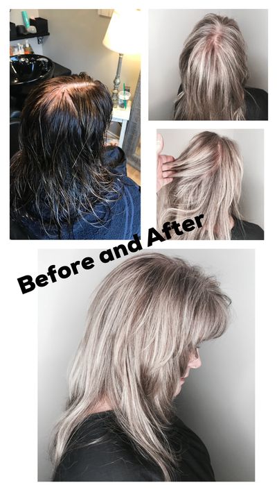 Transformation to embracing the gray  hair!