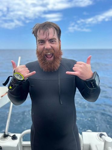 A Man Enjoying at Scuba diving