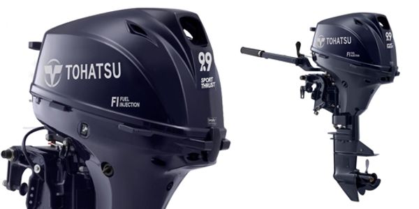 New Tohatsu MFS 9.9ES EFI Sport. Eco Sport outboard, battery-less operation, fuel efficient and more