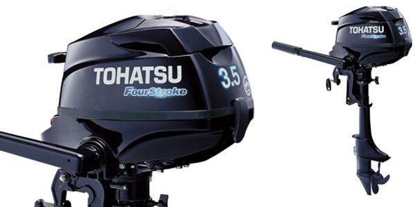 Tohatsu MFS 3.5 hp outboard available at Regency Boats, Inglewood CA.  New EFI outboards available!