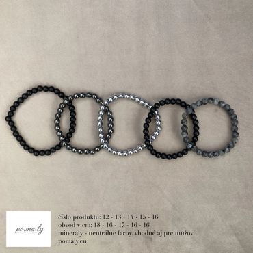 Náramky - minerály, aj pre mužov.