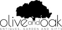 Logo for Olive and Oak, featuring a large oak tree silhouette.