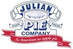 Logo of Julian Pie Company featuring an apple pie and patriotic slogan.