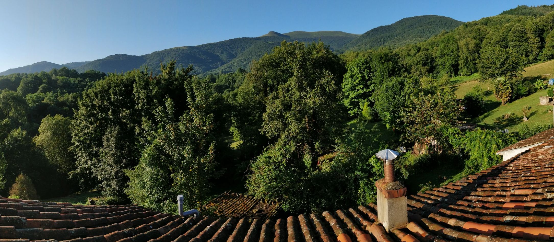 Southern view from the house towards the mountains showing our countryside which is open to all!