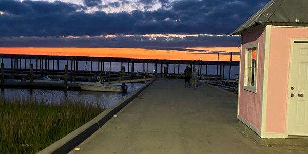 Freeport Marina, Daufuskie Island, SC at sunset.