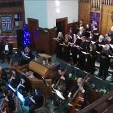 orchestra and choir in church