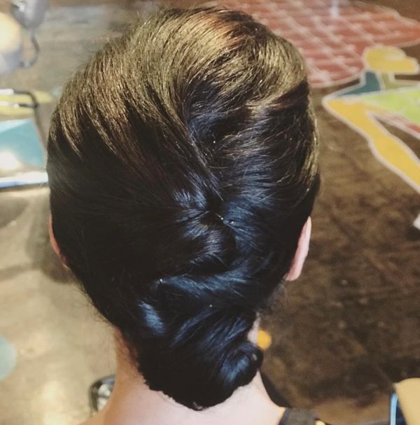 Updo style for a wedding or party event