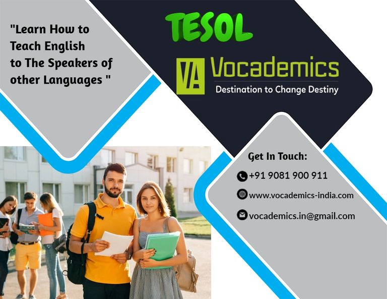 Vocademics presents a 130 hour TESOL Training & Certification Program for Indian Aspirants.