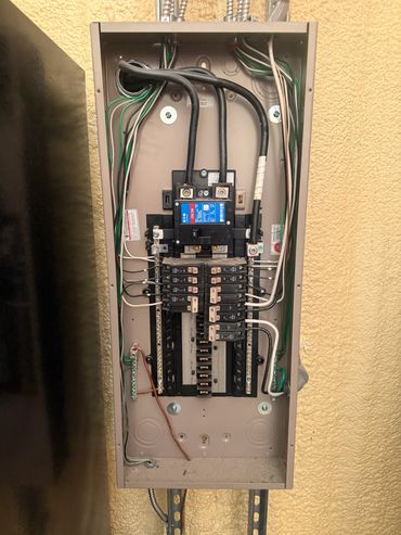 Mr M had plenty of space in his panel for a line to his 220 receptacle.