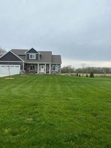 New construction after hydro seeding