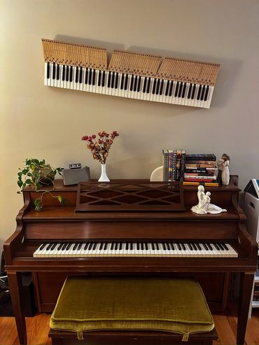 piano keyboard wall art