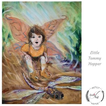 "Little Tommy Hopper"

"Little Tommy Hopper
Hops the forest floor.
Eyes always searching
For mischie