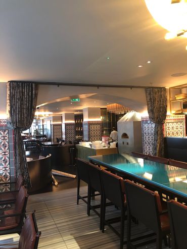 Restaurant Curtains on Pole with Tie backs