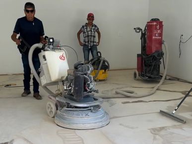 Preparing concrete floors for epoxy with concrete grinding to achieve a CSP 3 surface profile