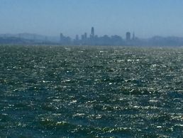 SF bay from east bay. You can see the city in the distance.