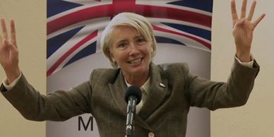 Emma Thompson on Years and Years playing a crazy politician in UK 15 years from now.
