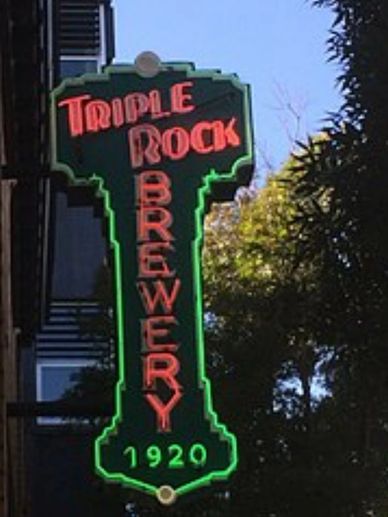 neon sign of Triple Rock Brewery in Berkeley, CA