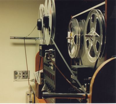 Tape look constructed in analog tape studio, 1992.