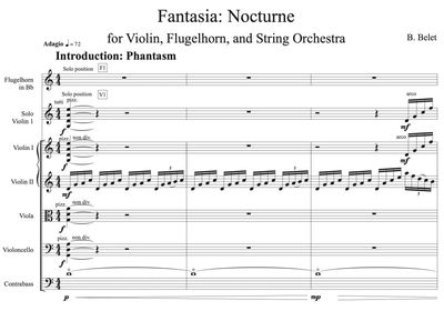Score excerpt: Fantasia Nocturne.