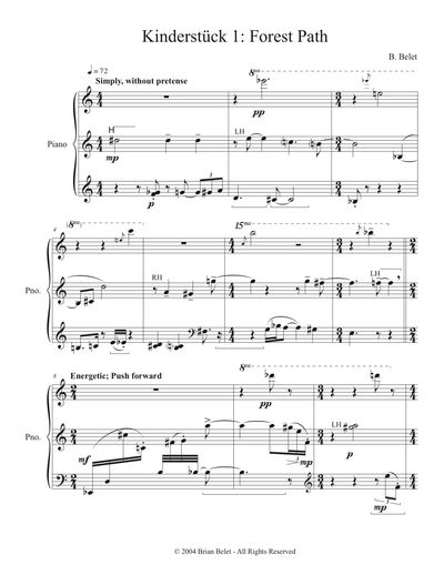 Score excerpt: Drei Kinderstücke.