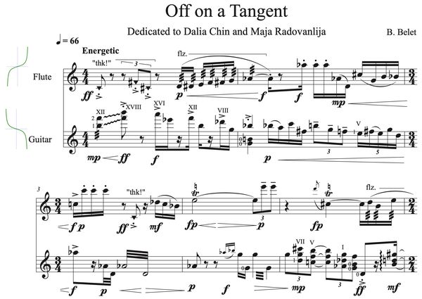 Off on a Tangent score excerpt.