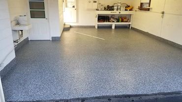 Vinyl flake Epoxy Garage Floor
