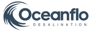 Oceanflo Desalination logo with wave design.