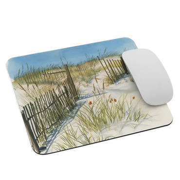 A coastal-inspired mouse pad capturing the quiet beauty of shoreline mornings.