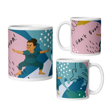 A playful "Mean Yoga Instructor" mug for those who appreciate a little humor with their practice.